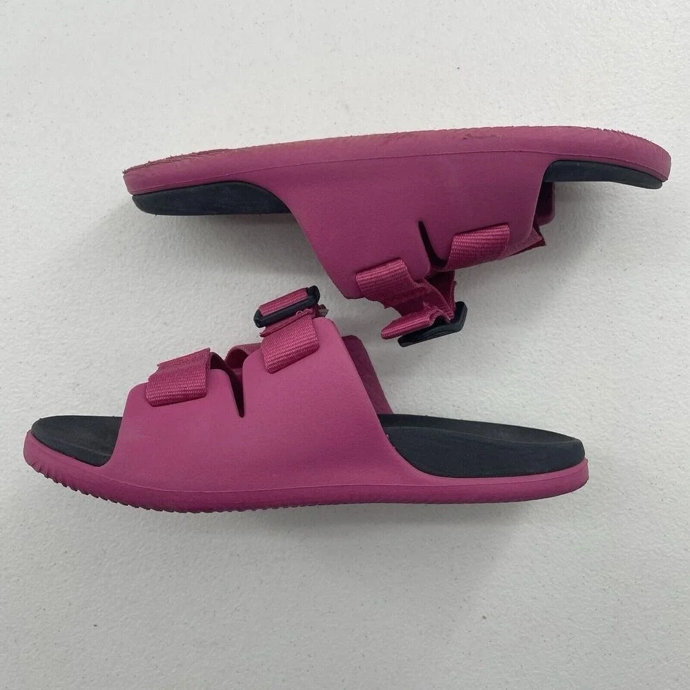 Chaco Chillos Slide Kids Junior Size‎ 1 Sport Sandals Magenta Pink JCH180316